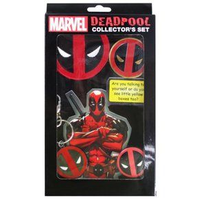 Deadpool Collector's Set - Patch, Button, Sticker & Keychain